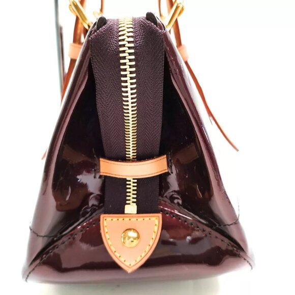 Louis Vuitton Burgundy and Tan Handbag - Picture 4 of 11